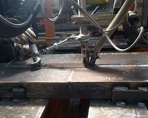 Image proche d'une soudure